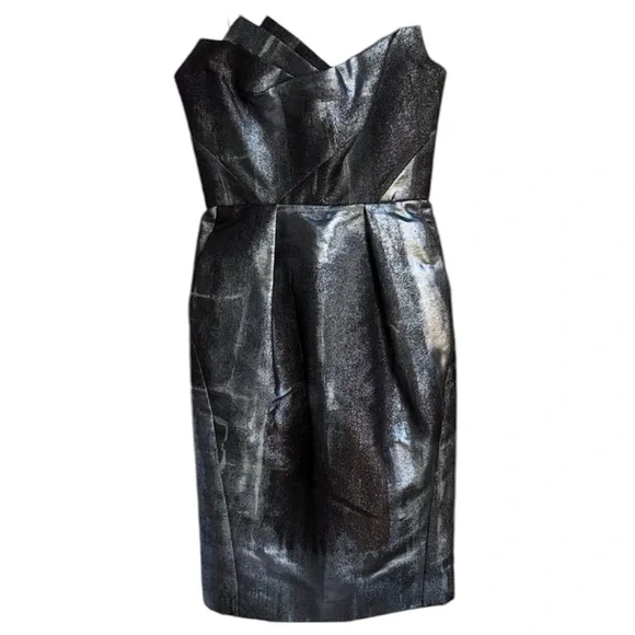 Bill Blass New York luxury architectural silver vintage structured cocktail 💍 - Picture 4 of 9